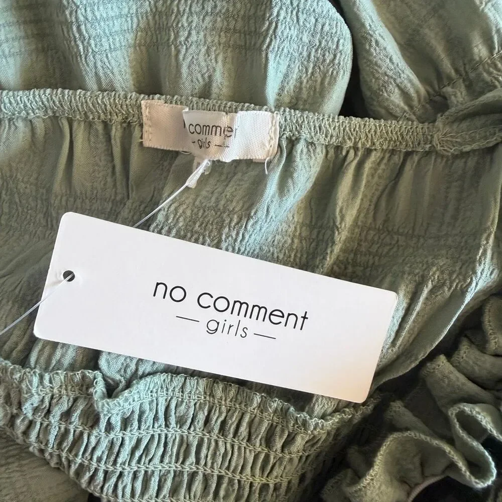No comment girls light green dress size 14(L)
